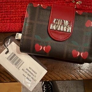 Steve Madden Cherry Patterned Brown Wallet